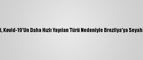 Güney Amerika Ülkeleri, Kovid-19'Un Daha Hızlı Yayılan Türü Nedeniyle Brezilya'ya Seyahat Kısıtlamaları Getirdi