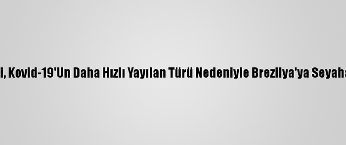 Güney Amerika Ülkeleri, Kovid-19'Un Daha Hızlı Yayılan Türü Nedeniyle Brezilya'ya Seyahat Kısıtlamaları Getirdi