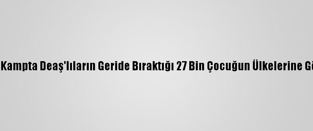 Bm'den "Suriye'deki Kampta Deaş'lıların Geride Bıraktığı 27 Bin Çocuğun Ülkelerine Gönderilmesi" Çağrısı