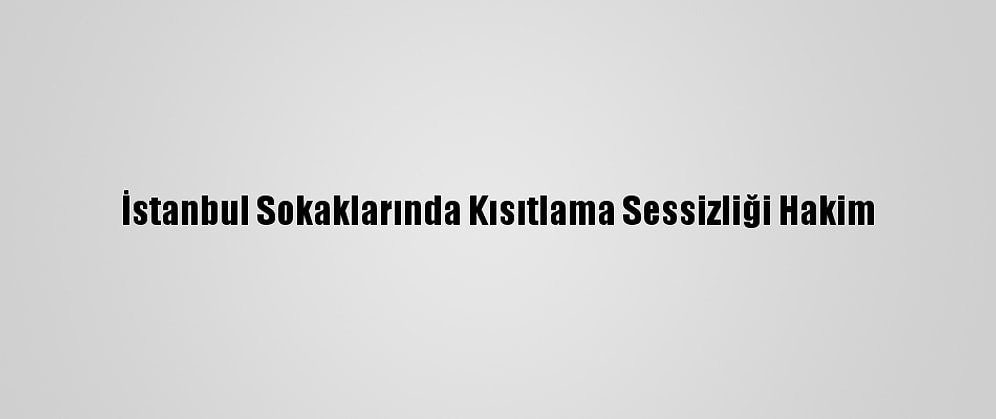 İstanbul Sokaklarında Kısıtlama Sessizliği Hakim