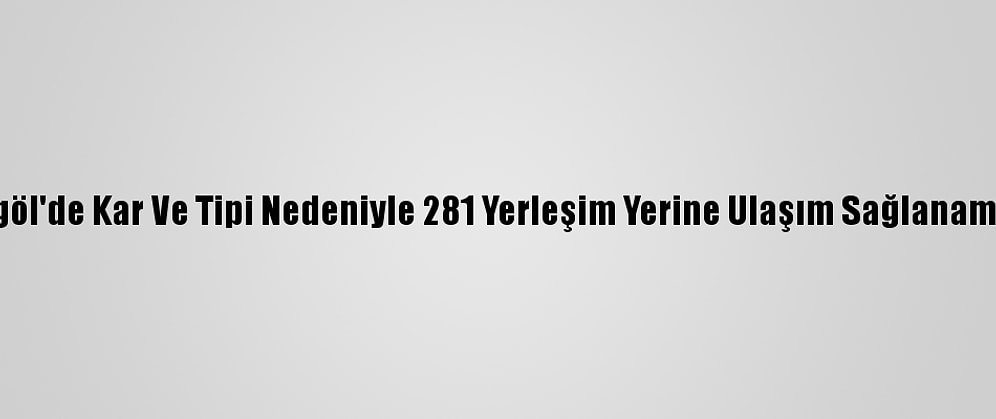 Bingöl'de Kar Ve Tipi Nedeniyle 281 Yerleşim Yerine Ulaşım Sağlanamıyor