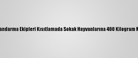 Malatya'da Jandarma Ekipleri Kısıtlamada Sokak Hayvanlarına 400 Kilogram Mama Bıraktı