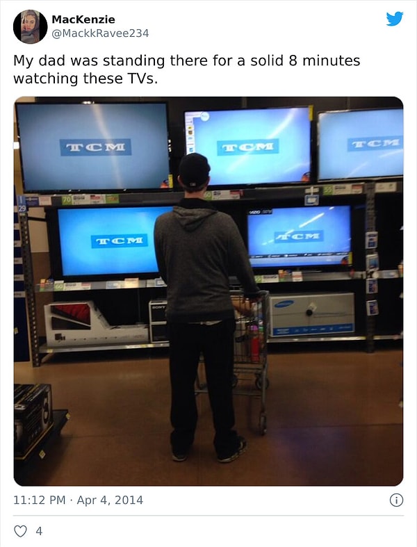 13. "Мой папа простоял там целых 8 минут, чтобы посмотреть телик"