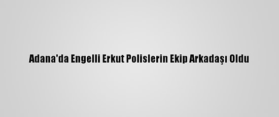 Adana'da Engelli Erkut Polislerin Ekip Arkadaşı Oldu