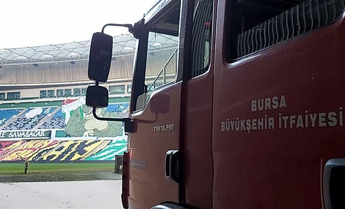 Bursa Büyükşehir Stadı'nda Çıkan Yangın Paniğe Neden Oldu