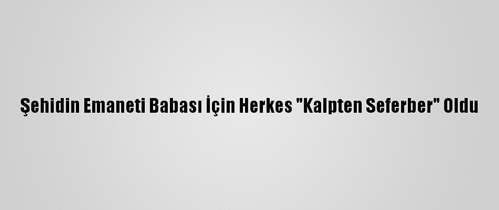 Şehidin Emaneti Babası İçin Herkes "Kalpten Seferber" Oldu