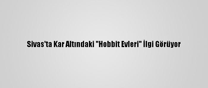 Sivas'ta Kar Altındaki "Hobbit Evleri" İlgi Görüyor