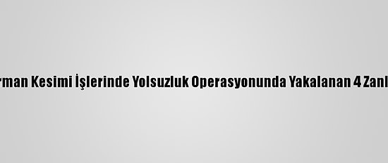 Denizli'de Orman Kesimi İşlerinde Yolsuzluk Operasyonunda Yakalanan 4 Zanlı Tutuklandı