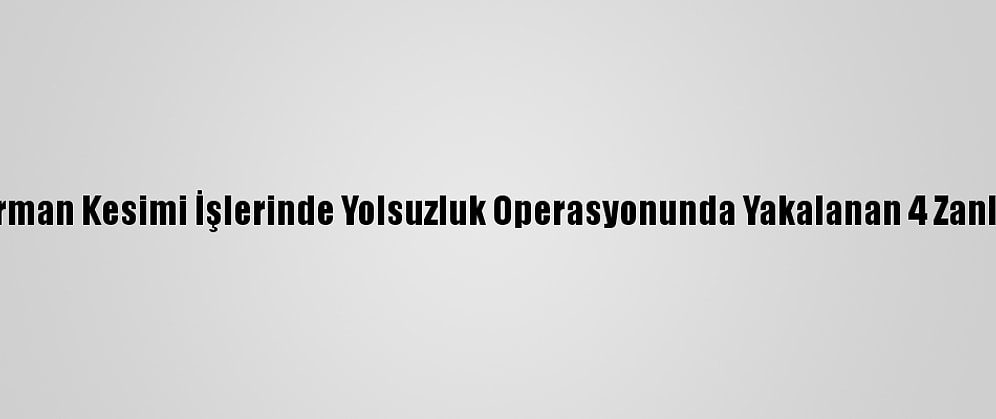 Denizli'de Orman Kesimi İşlerinde Yolsuzluk Operasyonunda Yakalanan 4 Zanlı Tutuklandı