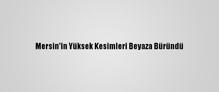 Mersin'in Yüksek Kesimleri Beyaza Büründü