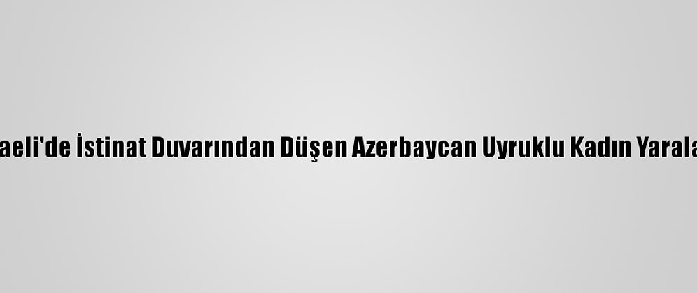 Kocaeli'de İstinat Duvarından Düşen Azerbaycan Uyruklu Kadın Yaralandı