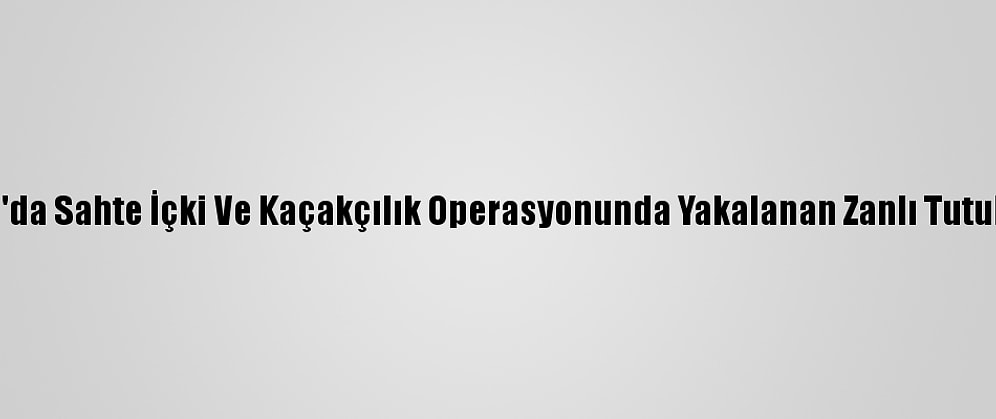Muğla'da Sahte İçki Ve Kaçakçılık Operasyonunda Yakalanan Zanlı Tutuklandı