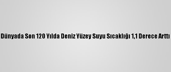 Dünyada Son 120 Yılda Deniz Yüzey Suyu Sıcaklığı 1,1 Derece Arttı