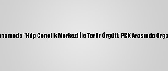 Van'da Hazırlanan İddianamede "Hdp Gençlik Merkezi İle Terör Örgütü PKK Arasında Organik Bağ" Tespiti Yapıldı