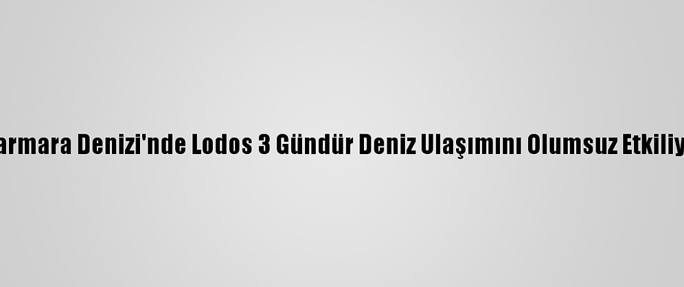 Marmara Denizi'nde Lodos 3 Gündür Deniz Ulaşımını Olumsuz Etkiliyor