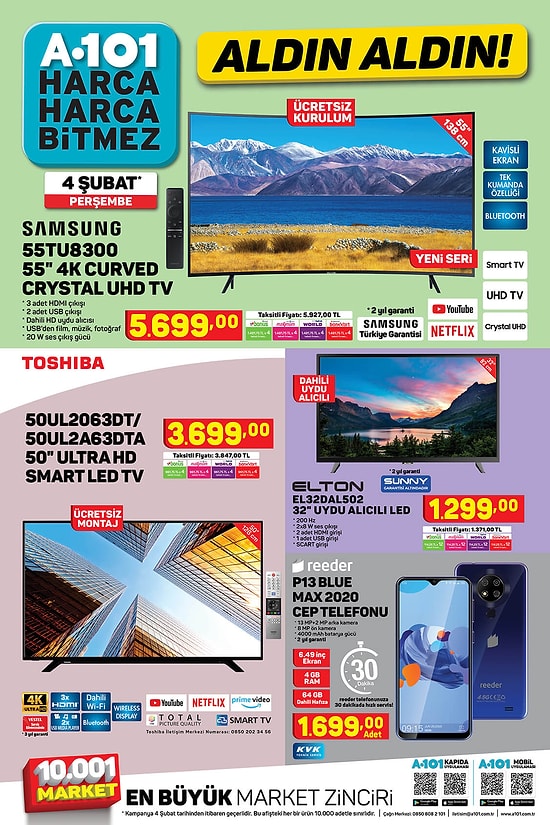 A101 Aktüel Ürünler Kataloğu! 4 Şubat İndirimli Ürünler Kataloğunda Neler Var?