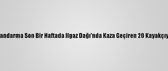 Kastamonu'da Jandarma Son Bir Haftada Ilgaz Dağı'nda Kaza Geçiren 20 Kayakçıya Müdahale Etti