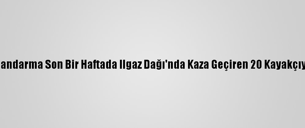 Kastamonu'da Jandarma Son Bir Haftada Ilgaz Dağı'nda Kaza Geçiren 20 Kayakçıya Müdahale Etti