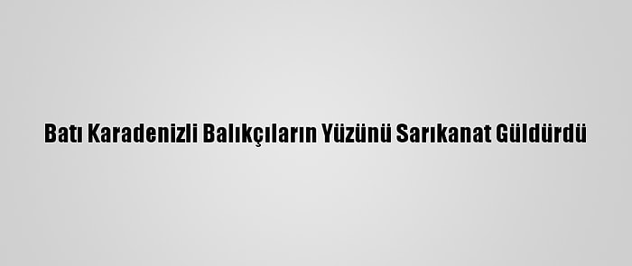 Batı Karadenizli Balıkçıların Yüzünü Sarıkanat Güldürdü