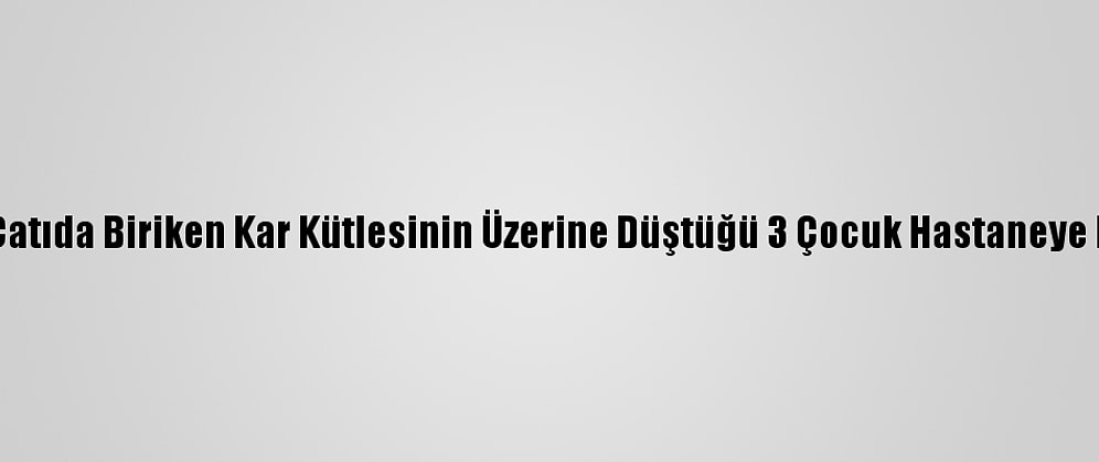 Bitlis'te Çatıda Biriken Kar Kütlesinin Üzerine Düştüğü 3 Çocuk Hastaneye Kaldırıldı
