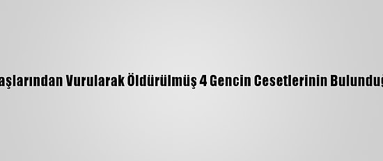Güncelleme 3 - Manisa'da 3'Ü Başlarından Vurularak Öldürülmüş 4 Gencin Cesetlerinin Bulunduğu Alanda Yeni İnceleme Yapıldı