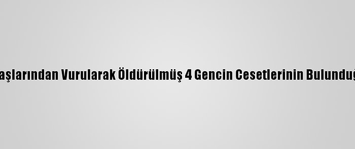 Güncelleme 3 - Manisa'da 3'Ü Başlarından Vurularak Öldürülmüş 4 Gencin Cesetlerinin Bulunduğu Alanda Yeni İnceleme Yapıldı