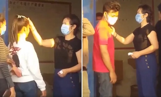 Ateş Ölçere Güvenmeyip İnsanların Ateşini Eliyle Ölçen Kadın