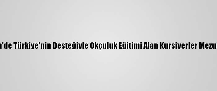 Filistin'de Türkiye'nin Desteğiyle Okçuluk Eğitimi Alan Kursiyerler Mezun Oldu