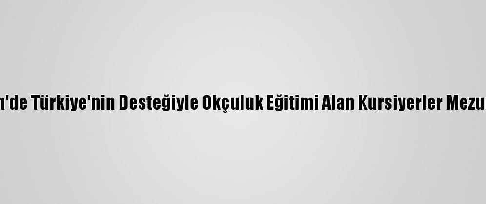 Filistin'de Türkiye'nin Desteğiyle Okçuluk Eğitimi Alan Kursiyerler Mezun Oldu