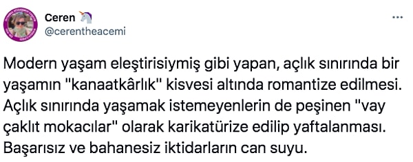 Hayatımız zevklerimizden, isteklerimizden de oluşuyor. Neden azla yetinmek zorunda kalalım? İnsanca yaşamak bizim de hakkımız...