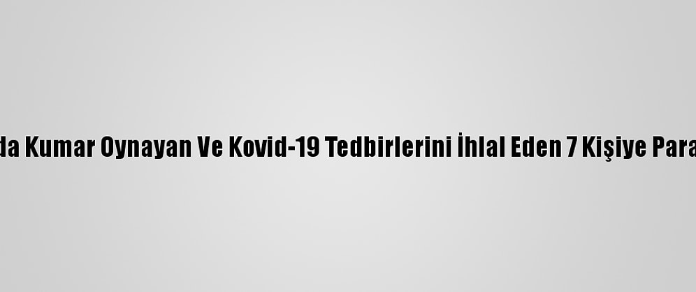 Muğla'da Kumar Oynayan Ve Kovid-19 Tedbirlerini İhlal Eden 7 Kişiye Para Cezası