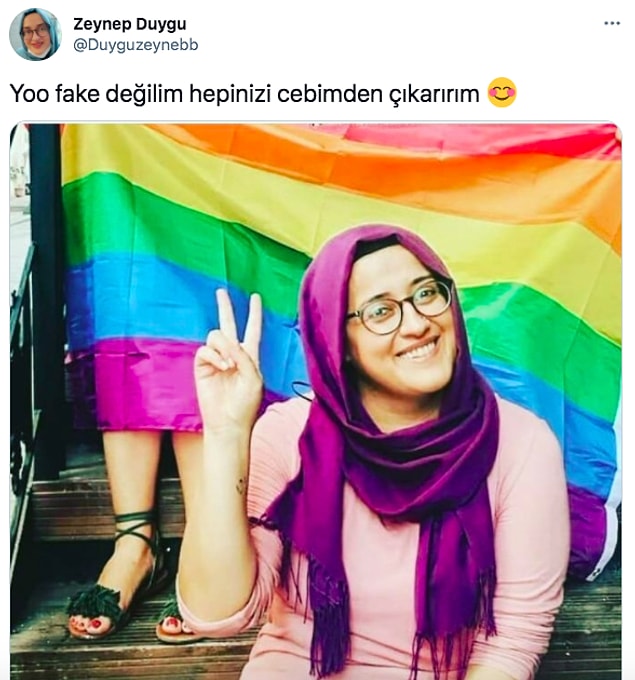 Başörtüsünün olduğuna inanmayanlara da bu güzel fotoğrafla cevap verdi.