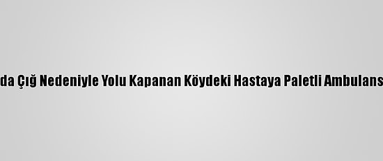Adıyaman'da Çığ Nedeniyle Yolu Kapanan Köydeki Hastaya Paletli Ambulansla Ulaşıldı