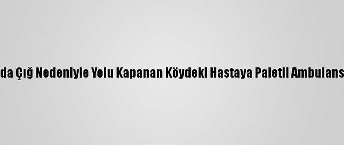 Adıyaman'da Çığ Nedeniyle Yolu Kapanan Köydeki Hastaya Paletli Ambulansla Ulaşıldı