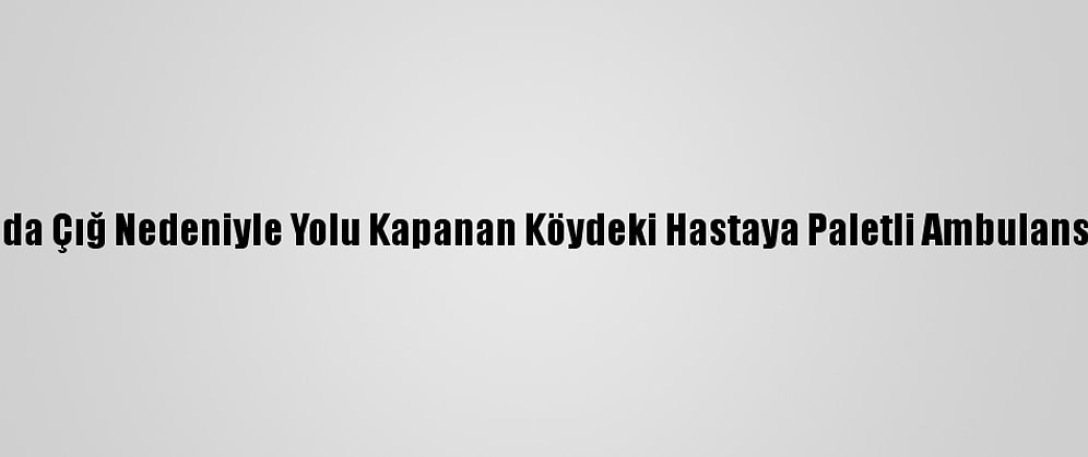 Adıyaman'da Çığ Nedeniyle Yolu Kapanan Köydeki Hastaya Paletli Ambulansla Ulaşıldı