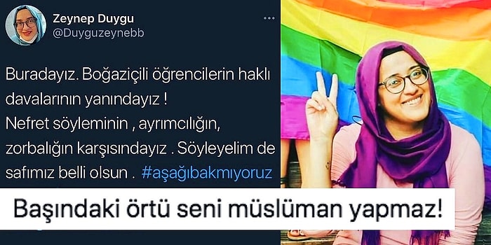 Boğaziçi Öğrencilerine ve LGBTİ'lere Destek Veren Başörtülü Genç Kadına Yapılan Çağ Dışı Yorumlar