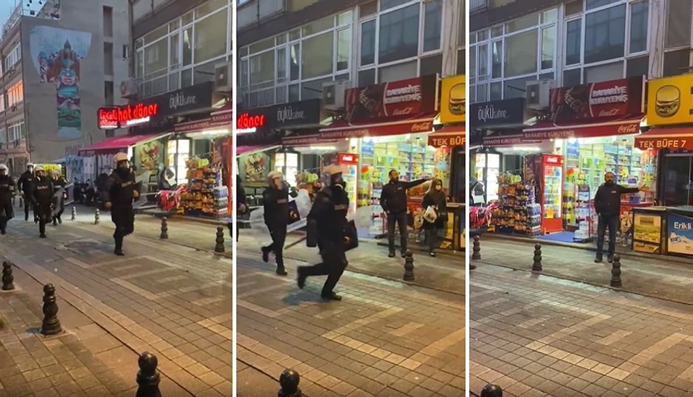 Polis, Kadıköy Sokaklarında Öğrencileri Kovalarken Esnafın Yön Tarifine Vatandaştan Tepki: 'Bravo'
