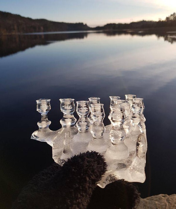 12. "Я заметила несколько льдинок, которые выглядят как фигуры на шахматной доске".