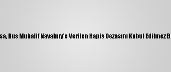 Fransa, Rus Muhalif Navalnıy'e Verilen Hapis Cezasını Kabul Edilmez Buldu
