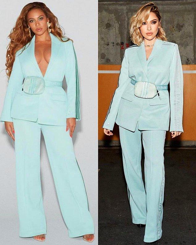 Yıllardır yapılan bir benzetme yeniden karşımızda. Beyoncé ve Hadise aynı Adidas Ivy Park takım ile.