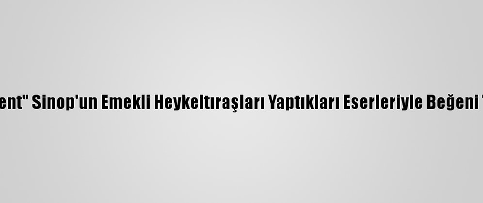 "Mutlu Kent" Sinop'un Emekli Heykeltıraşları Yaptıkları Eserleriyle Beğeni Topluyor