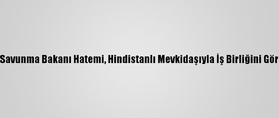İran Savunma Bakanı Hatemi, Hindistanlı Mevkidaşıyla İş Birliğini Görüştü