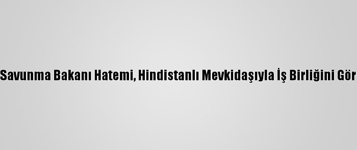 İran Savunma Bakanı Hatemi, Hindistanlı Mevkidaşıyla İş Birliğini Görüştü