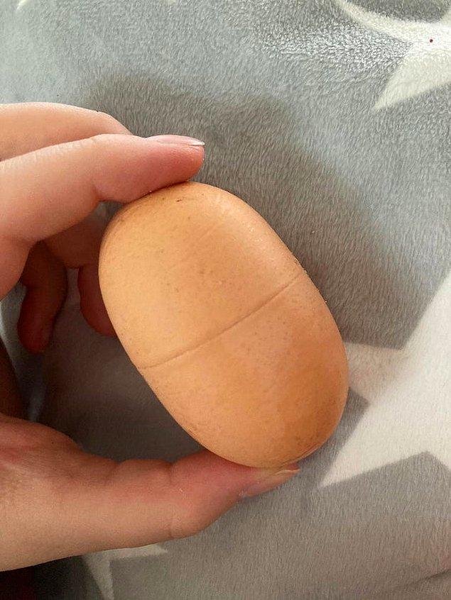 4. "Tavuğumun yumurtladığı bu yumurta sürpriz yumurtalara benzemiyor mu sizce de?"