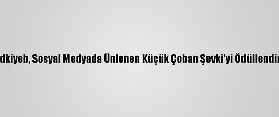 Tüdkiyeb, Sosyal Medyada Ünlenen Küçük Çoban Şevki'yi Ödüllendirdi