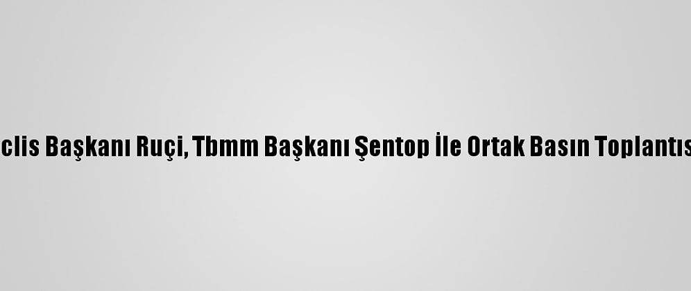 Arnavutluk Meclis Başkanı Ruçi, Tbmm Başkanı Şentop İle Ortak Basın Toplantısında Konuştu: