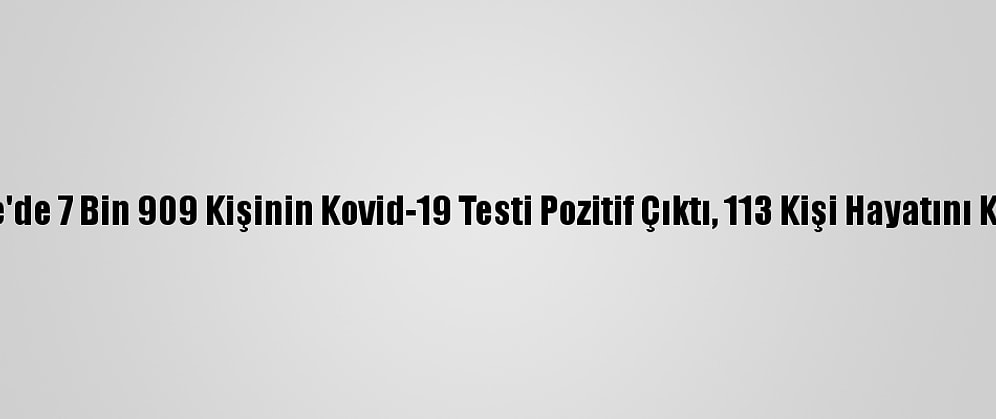 Türkiye'de 7 Bin 909 Kişinin Kovid-19 Testi Pozitif Çıktı, 113 Kişi Hayatını Kaybetti