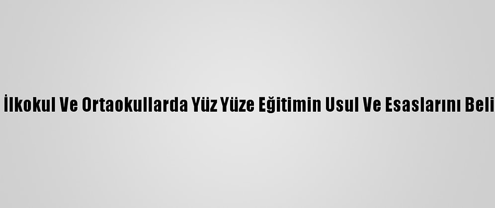 Meb, İlkokul Ve Ortaokullarda Yüz Yüze Eğitimin Usul Ve Esaslarını Belirledi