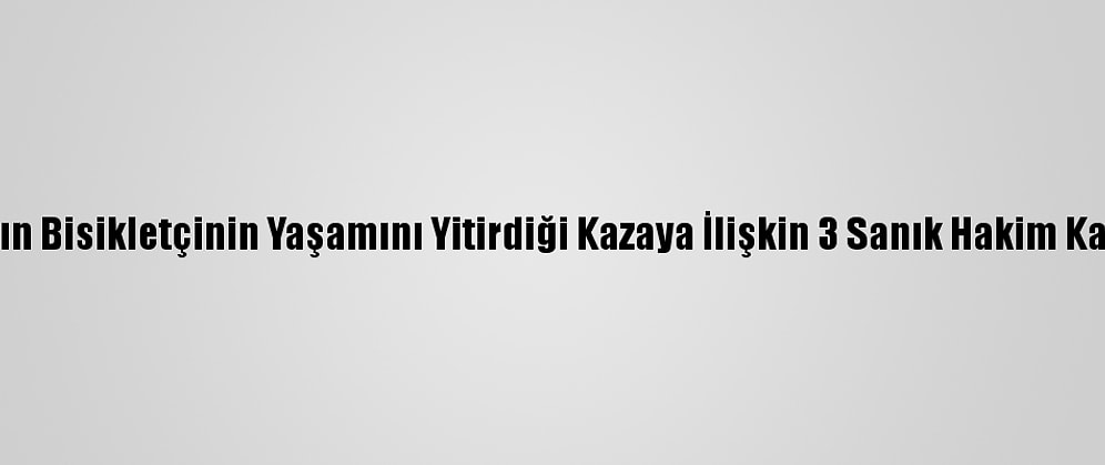 İzmir'de Kadın Bisikletçinin Yaşamını Yitirdiği Kazaya İlişkin 3 Sanık Hakim Karşısına Çıktı