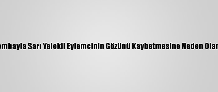 Fransa'da Plastik Bombayla Sarı Yelekli Eylemcinin Gözünü Kaybetmesine Neden Olan Polise Soruşturma